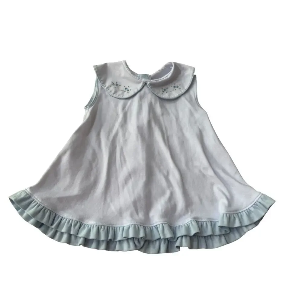 Auraluz Girls Blue/White Sleeveless Top And Short Set Size 3T